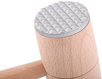 Dioche Wood Wooden Meat Two Sides Wooden Meat Hammer - Durable Wood Tenderizer with Double-Sided Mallet for Cooking Steak and Beef - Practical Kitchen Tool