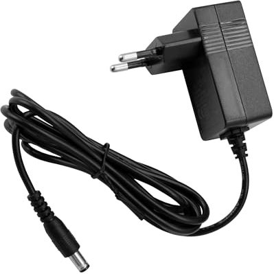OcioDual Cargador 12V, AC/DC Adaptador 100-240v 50/60hz, Transformador 12V, Adaptador Universal, Fuente Alimentación 1A, Conector DC 5.5 x 2.5mm, Alimentador de Pared Enchufe EU 2 Pin