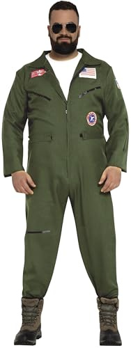 Guirca - Costume adulto pilota caccia, taglia XL (54-56)