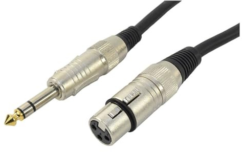 Cobra XLR Female to Stereo 1/4 inch 6.35mm Jack Lead 10m