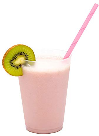 Restaurantware 7.8 Inch Paper Straws For Drinking 100 Sturdy Eco-Friendly Paper Straws - Premium Solid Design Pink Paper Durable Paper Straws Vibrant Colors For Cold Drinks