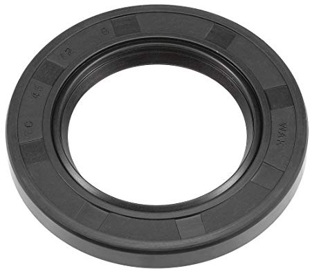 sourcing map Oil Seal, TC 45mm x 72mm x 8mm Nitrile Rubber Cover Double Lip with Spring for Bearing Shaft, Black Pack of 1