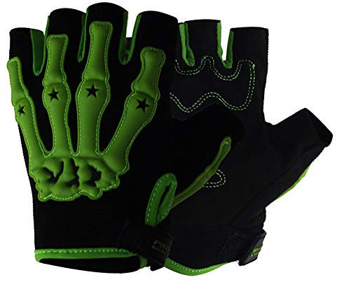 Guanti Ciclismo, Guanti Sportivi Da Esterno Senza Dita Mezze Dita, Per Il Ciclismo In Moto Guanti Da Arrampicata Per Attività Sportiva All'aperto (M,Green)