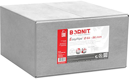 BORNIT EasyPipe Kabeldurchführung wasserdicht 64-86mm, [DIN18533] | Ringraumdichtung Mauerdurchführung Glasfaserkabel Kabel Hauseinführung Abdichtung Dichtung abdichten