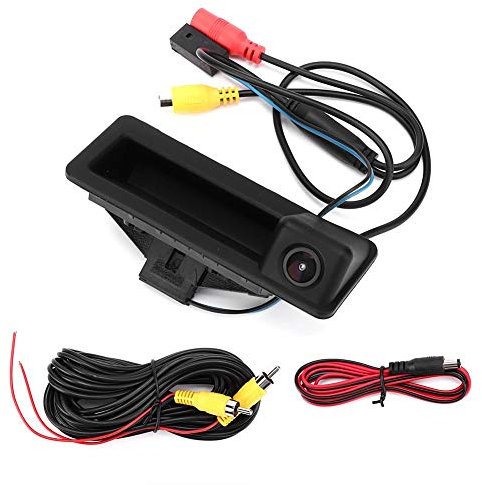 Telecamera per maniglia del bagagliaio, DC12V IP66 Mini maniglia del bagagliaio per auto Vista posteriore Telecamera per retromarcia da 170 gradi adatta per serie 3 E90 E91 E92 E93