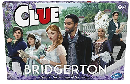 Hasbro Gaming Clue: Bridgerton Edition-BoardGame for Ages 17+Game for Bridgerton Fans for 3-6 Players, Inspired by Shondaland's Original Series on Netflix