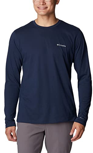 Columbia Thistletown Hills Herren Langarm Crew, Collegiate Navy Heather, 2X Tall