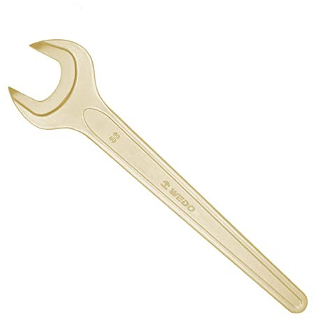 WEDO Non-sparking Single Open End Wrench, Spark-free Safety Spanner,Aluminum Bronze,DIN Standard, BAM & FM Certificate,12 * 125mm