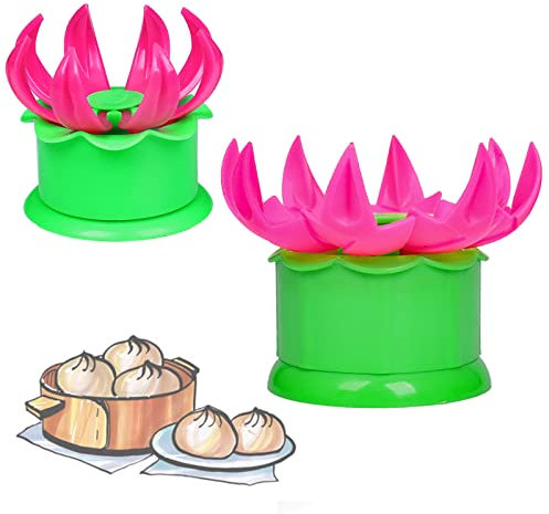 Set di 2 Stampi per Panini Ripieni a Vapore Baozi Maker Fare Panini Fai da Te Stampo Per Panini Ripieni Al Vapore Fai-da-te Empanada Maker Stampo per Pane Fatto a Vapore Fai (piccolo & grande)