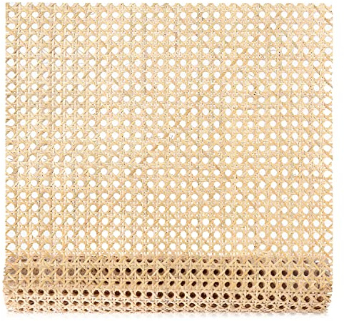 Cane Webbing Rattan Roll, 1x0,4m Gewebtes Offenes Rattan Geflecht Natürliches Rattan Gurtband für Caning-Projekte Sternanis Breites Rattan Webbing für Heimwerker Schrank Stuhl Möbel