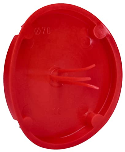 Voxura Signaldeckel rot Ø 70mm für Unterputz-Gerätedose Unterputzdose Schalterdose Verteilerdose rund UP 50 Stück