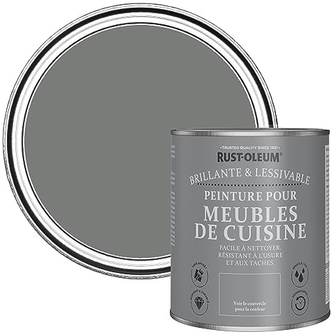 Rust-Oleum Küchenmöbellack im Hochglanz - Finish - Fackelgrau 750ml