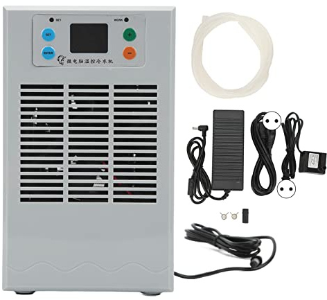 Chauffage d'aquarium, refroidisseur de chauffe-eau électrique Boîtier ABS Affichage numérique Contrôle intelligent de la température avec pompe d'aquaculture(Prise UE)