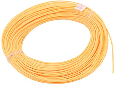 Outdoor-Angelschnur, 30,5 m, PVC-beschichtete Nylonschnur in leuchtendem Orange zum Fliegenfischen, schwimmend auf Wasser für 30,5 m