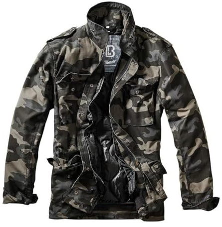 Brandit Individual Wear Men's M65 Classic Field Jacket, Dark Camo, 6X-Large