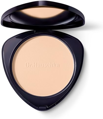 Dr. Hauschka Compact Powder 00, Translucent, Natural, Mineral, Set & Mattify, Touch-up, Silky Finish, for All Skin Tones, 0.28 oz