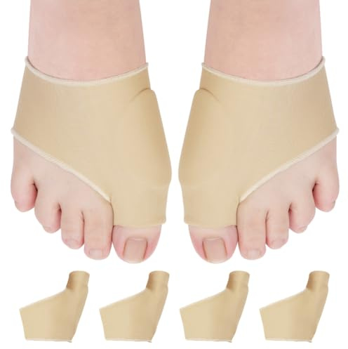 ACWOO Hallux Valgus Socken, 2 Paar Großer Zeh & Fußzehen Entlastung Vorfusspolster- Hammerzeh Korrektur und Schutz, Schiene Zehenkorrektor für Damen Herren (B)