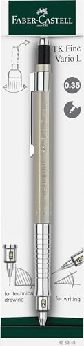 Faber-Castell 135340 - Matita meccanica TK-Fine Vario L 0.35 mm, Oro Champagne, mina con meccanismo morbido/duro