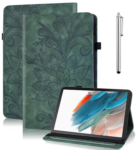 TUOLISG Hülle für Samsung Galaxy Tab A 10.1 2019 T510/ T515, Premium PU Leder Tablette Schützhülle Multi-Winkel Ständer Cover Case mit Kartenschlitz für A 10.1 Zoll 2019 -Grün