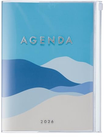 MARK'S 2025/26 Taschenkalender, A5 Mountain, Blue: Von September 2025 bis Dezember 2026