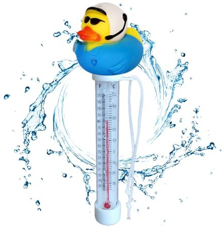 Termometro Per Piscina, Termometro Galleggiante, Termometro Per Temperatura Acqua A Forma Di Carina, Termometro Piscina Galleggiante Con Cordino, Termometro Bagnetto Galleggiante