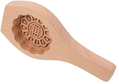 Cabilock Moon Cake Mold Pattern Baking Supply Wooden for Home Kitchen Baking Easy to Clean Convenient to Demold for Moon Cake