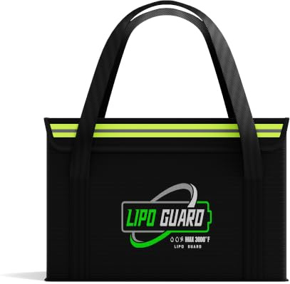 12V 100Ah LiFePO4 Lithium Battery Fireproof Safe Bag(14x7.9x9.4 Inches)