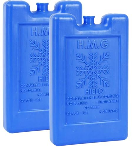 PARENCE.- Set mit 2 Eisbeuteln 200 ml – Wiederverwendbare Kühlblöcke | Kühlakkus für Kühlbox, Lunchbox, Picknick, Camping | 2 Zimmer, bleu