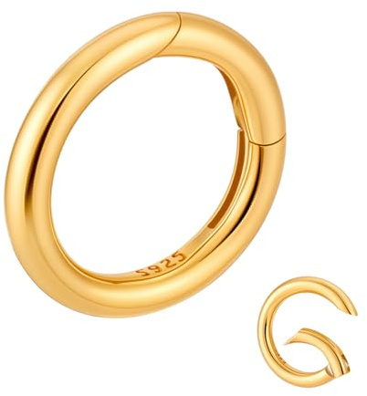AHANDMAKER 925 sterling silver halsband förstärkare stängning 14,5 mm rund halsbandsförkortare smyckeslås fjädertorring för smyckestillverkning armband gyllene