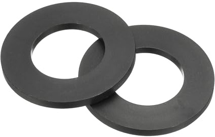 QUARKZMAN Paquete De 20 Arandelas Planas M22 X 22mm DI X 42mm De Negro | De Nylon, Arandela Plana Lisa De Plástico, Para Grifos Domésticos Tuberías Mangueras De Agua