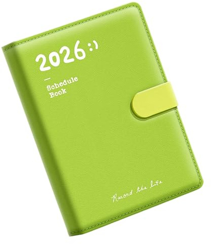 Planificador de vida laboral 2026, diario de viaje, cuaderno de tamaño compacto, sistemas de seguimiento de tareas, escritura suave, planificador diario de trabajo