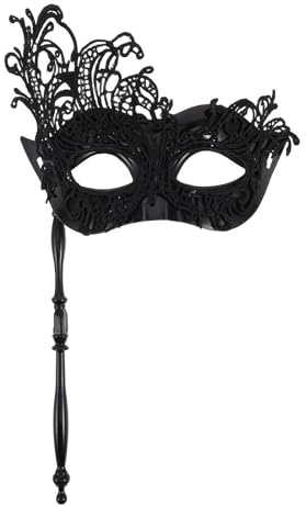 BESPORTBLE Handmask av spets för kvinnor, elegant maskmask för karneval och andra festliga tillfällen, venetiansk bollmask.