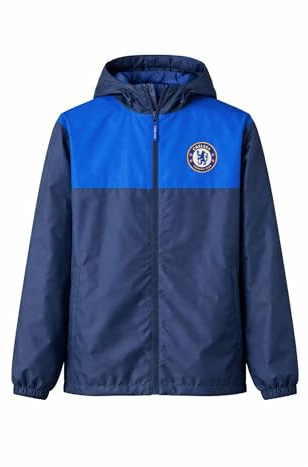 Chelsea Offizielle Football Club Duschjacke – Herren Navy Football Supporter Regenjacke, mehrfarbig, M