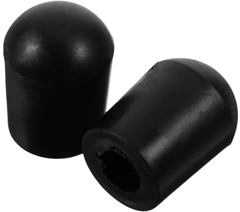 Abaodam Schwarze Gummi Endstiftkappen für Cello und Kontrabass Rutschfeste Endpin Schutzhüllen aus Elastischem Material Stoßdämpfend und Verschleißschützend 2 Stück für Bühnen