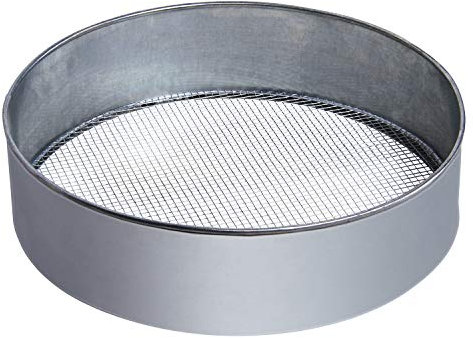 bellissa Hochwertiges Metall-Gartensieb rund – Handsieb/Rüttelsieb - als Erdsieb, Kompost-sieb oder Goldwaschsieb verwendbar Ø 39 cm Maschenweite 6 + 12 mm