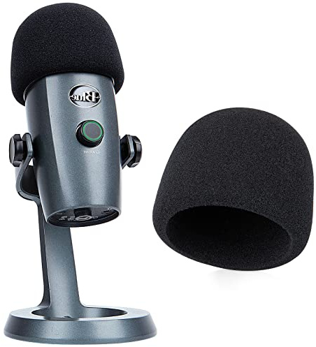 YOUSHARES Yeti Nano Microphone Foam Windscreen - Mic Wind Cover Pop Filter Foam Cover, Professional Customized for Blue Yeti Nano, The Thicker Blue Yeti Nano Pop Filter is a Good Option.
