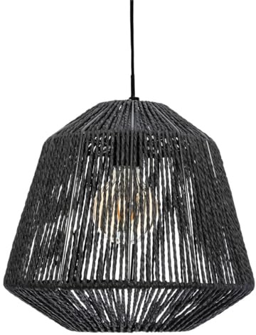 Atmosphera Pendelleuchte Jily schwarz – Seil D29 cm