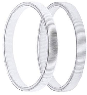 kuou 1 Pair Shirt Sleeve Holders, Adjustable Garter Armbands Silver Shirt Armbands Anti-slip Metal for Men Women