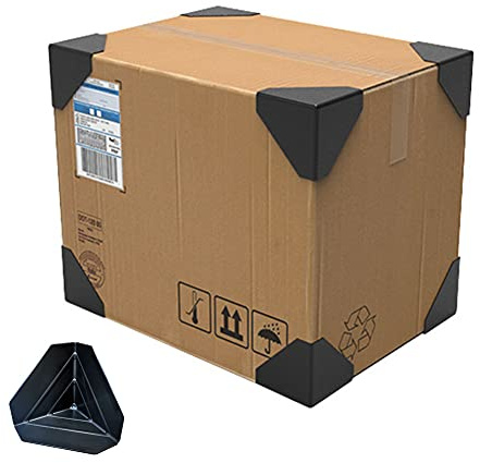 [80 Pack] Shipping Box Corner Protectors Plastic Packaging Edge Protectors, Carton Packing Corner Guard Frame Corner Protectors 60 Type Handcraft Packaging Protector for Express Box Packaging.