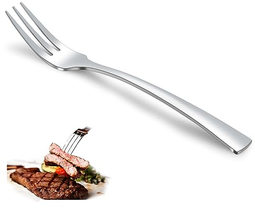 Gymdin 12 Pieces Dinner Forks Set, Forks Silverware(8 inches), 3-Tine Forks Set, Top Food Grade Stainless Steel Silverware Forks, Highly Mirror Polished, Silver Fork, Metal Forks, Dishwasher Safe