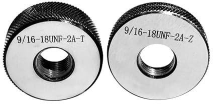 Gewindelehrring 1 SET (1 * GO + 1 * NOGO) Nicht standardmäßiges metrisches Feinzahngewinde-Ringlehrengenauigkeit 2A UNC/F/EF/S 6-32-1/4 5/16-28 10-24 0-80(3-48UNC-2A T Z)
