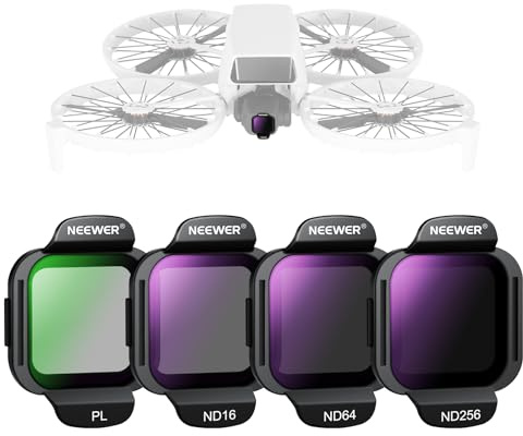 NEEWER ND Filter Set Compatible with DJI Flip/Lito X1 Drone, ND16 ND64 ND256 CPL Snap On Multicoated HD Neutral Density Circular Polarizing Lens Filter Accessories Kit, FL-N33