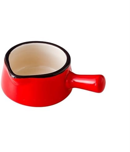 Sauce Boat Ceramic Spout Small Milk Pot with Handle Espresso Small Milk Cup Japanese Style Seasoning Cup Steak Juice Bucket Cups Gravy Boat(Red)