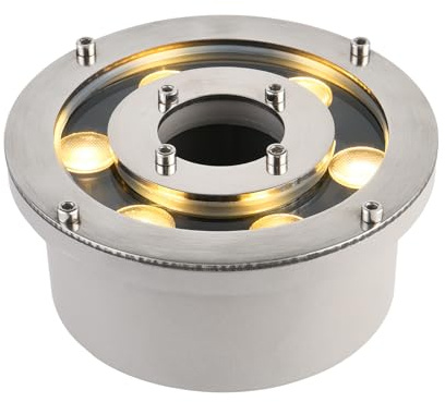 RSN LED Fountain Light LED Underwater Pond Lights 12V DC Warm White IP68 Waterproof Submersible Light for Garden Fountain Pond