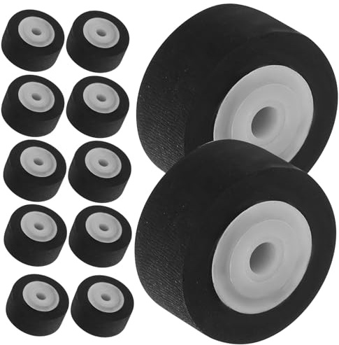 LOLIPPYY Rouleaux Pinceurs Accessoire Essentiel pour Réparation Audio en Caoutchouc Noir Lot de 12 Compact et Facile à Transporter pour Magnétophone Cassette et Radio