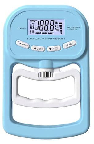 Greppstyrkemätare - 19,6x12,7 cm digital handdynamometer, allmänt tillämpbar | Handgreppsdynamometer med lätt handtag, greppstyrkemätare för sport, hemmabruk i skolan