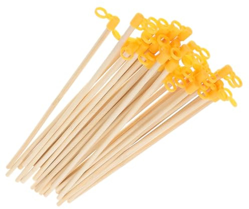 MOBUTOFU 30 Bâtons de Lanterne en Bois Portatifs pour Lampions en Papier, Design Esthétique, 30 Pièces, Accessoires pour Activités Extérieures et Événements