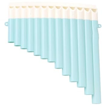 Panflöte Instrument Hellblaue Mini-Panflöte Mit 13 Pfeifen In C-Dur Ein Traditionelles Musikinstrument