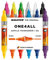Molotow One4All Acrylic Twin Marker Main-Kit 1 (Strichstärke 1,5 mm und 4,0 mm, hochdeckend und permanent, UV-beständig, für fast alle Untergründe) 12 Stück sortiert