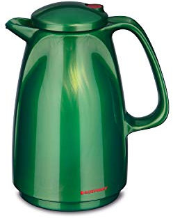 ROTPUNKT Isolierkanne 225 Bella 0,5 l | Zweifunktions-Drehverschluss | BPA-frei - gesundes Trinken | Made in Germany | Warm + Kalthaltung | Glaseinsatz | Shiny Jade